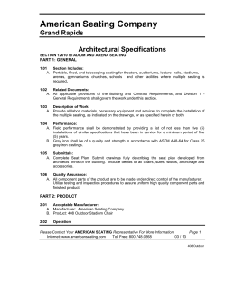 SECTION 12 63 23 STADIUM AND ARENA SEATING