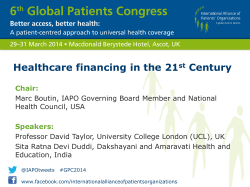 F1 Healthcare financing in the 21st century