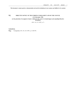 DIRECTIVE 96/79/EC OF THE EUROPEAN