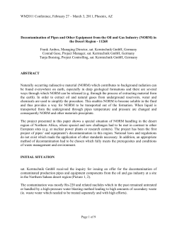 Decontamination of Pipes and Other Equipment from the Oil and