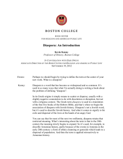 Diaspora: An Introduction - Boston College Home Page