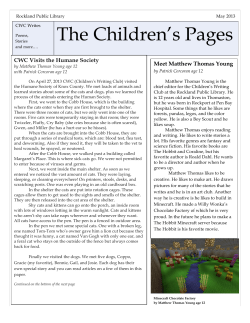 The Children`s Pages - Rockland Public Library