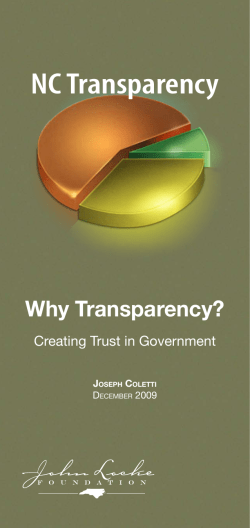 NC Transparency - John Locke Foundation