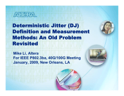 Deterministic Jitter (DJ) Definition and Measurement Methods: An