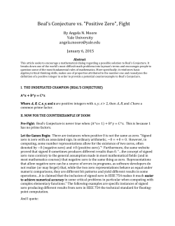 Beal`s Conjecture vs. "Positive Zero", Fight