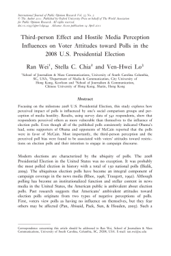 Third-person Effect and Hostile Media Perception