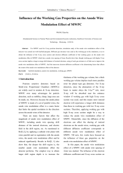 Influence of the Working Gas Properties on the Anode Wire