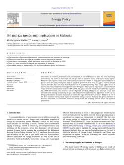 Oil and gas trends and implications in Malaysia - IKDPM