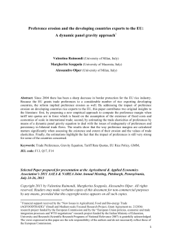 Preference erosion and the developing countries