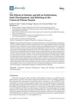 The Effects of Salinity and pH on Fertilization, Early Development