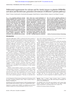Differential requirements for calcium and Src family