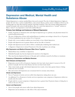 Depression and Medical, Mental Health and