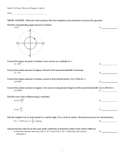 Math 1316 Exam 2 Review