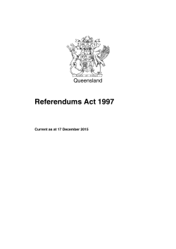 Referendums Act 1997 - Queensland Legislation