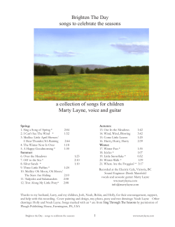 Brighten The Day songs to celebrate the seasons a collection of