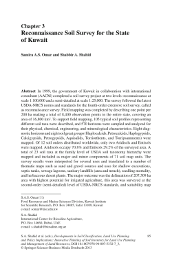 Reconnaissance Soil Survey for the State of Kuwait