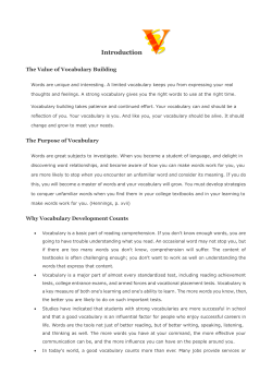 Improve Your Vocabulary