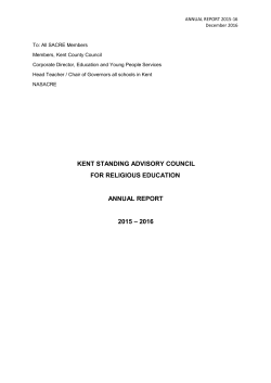 KENT STANDING ADVISORY COUNCIL FOR RELIGIOUS