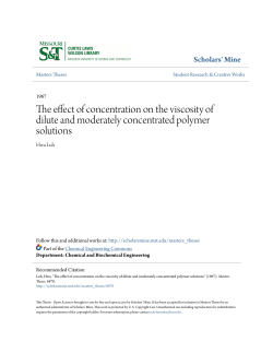 The effect of concentration on the viscosity of dilute