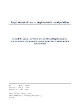 Legal status of search engine result manipulation
