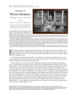 Narrative of WILLIE HARRELL - National Humanities Center