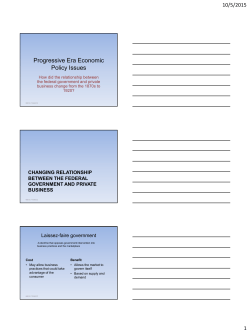 Progressive Era Economic Issues