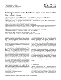 Past temperature reconstructions from deep ice cores: relevance for