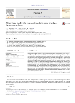 A Bohr-type model of a composite particle using
