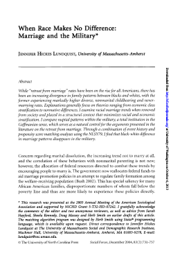 When Race Makes No Difference: Marriage and the Military"