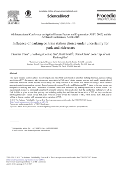 Influence of Parking on Train Station Choice under
