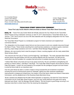 BUDA, TX &mdash; Texas First Lady Cecilia Abbott will