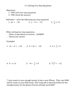3 - 1 Solving Two