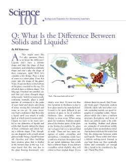 Q: What Is the Difference Between Solids and Liquids?