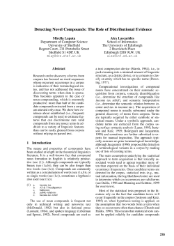 Detecting Novel Compounds: The Role of Distributional Evidence