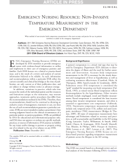 Emergency Nursing Resource: Non-Invasive Temperature