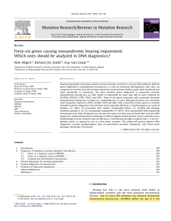 Forty-six genes causing nonsyndromic hearing impairment: Which