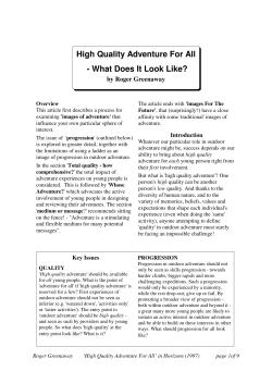 High Quality Adventure - Active Reviewing Guide