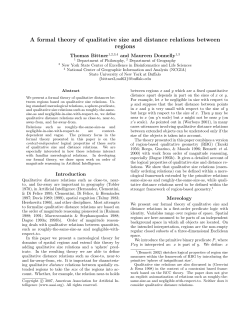 A formal theory of qualitative size and distance relations