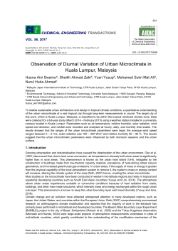 Observation of Diurnal Variation of Urban Microclimate in Kuala