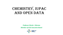 CHEMISTRY, IUPAC and open data