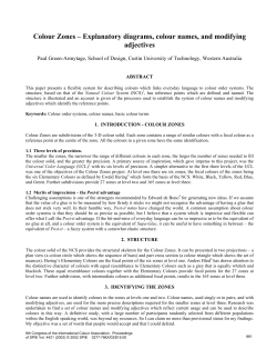 Colour Zones &ndash; Explanatory diagrams, colour names