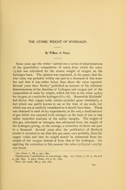 The atomic weight of hydrogen
