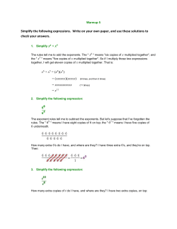 Simplify the following expressions. Write on your own paper, and