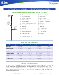 Earth NEtWorkS-WEathErBug WEathEr StatioN ParaMEtErS
