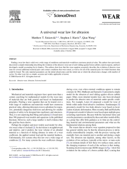 A universal wear law for abrasion
