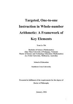 Targeted, One-to-one Instruction in Whole-number