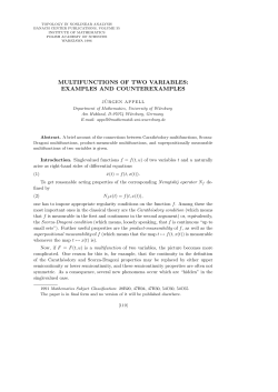 MULTIFUNCTIONS OF TWO VARIABLES: EXAMPLES AND