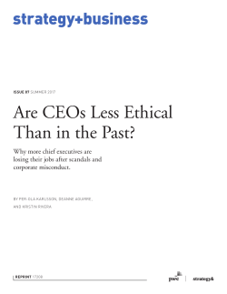 Are CEOs Less Ethical Than in the Past?