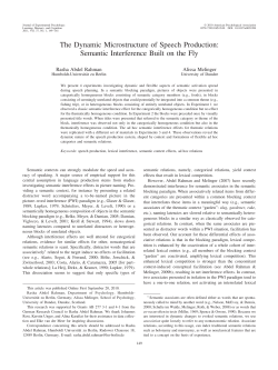The Dynamic Microstructure of Speech Production: Semantic