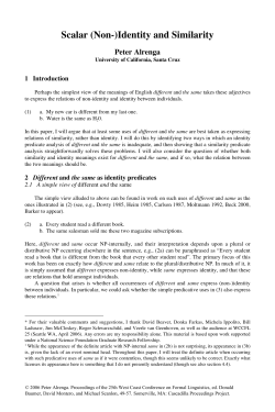 complete paper - Cascadilla Proceedings Project